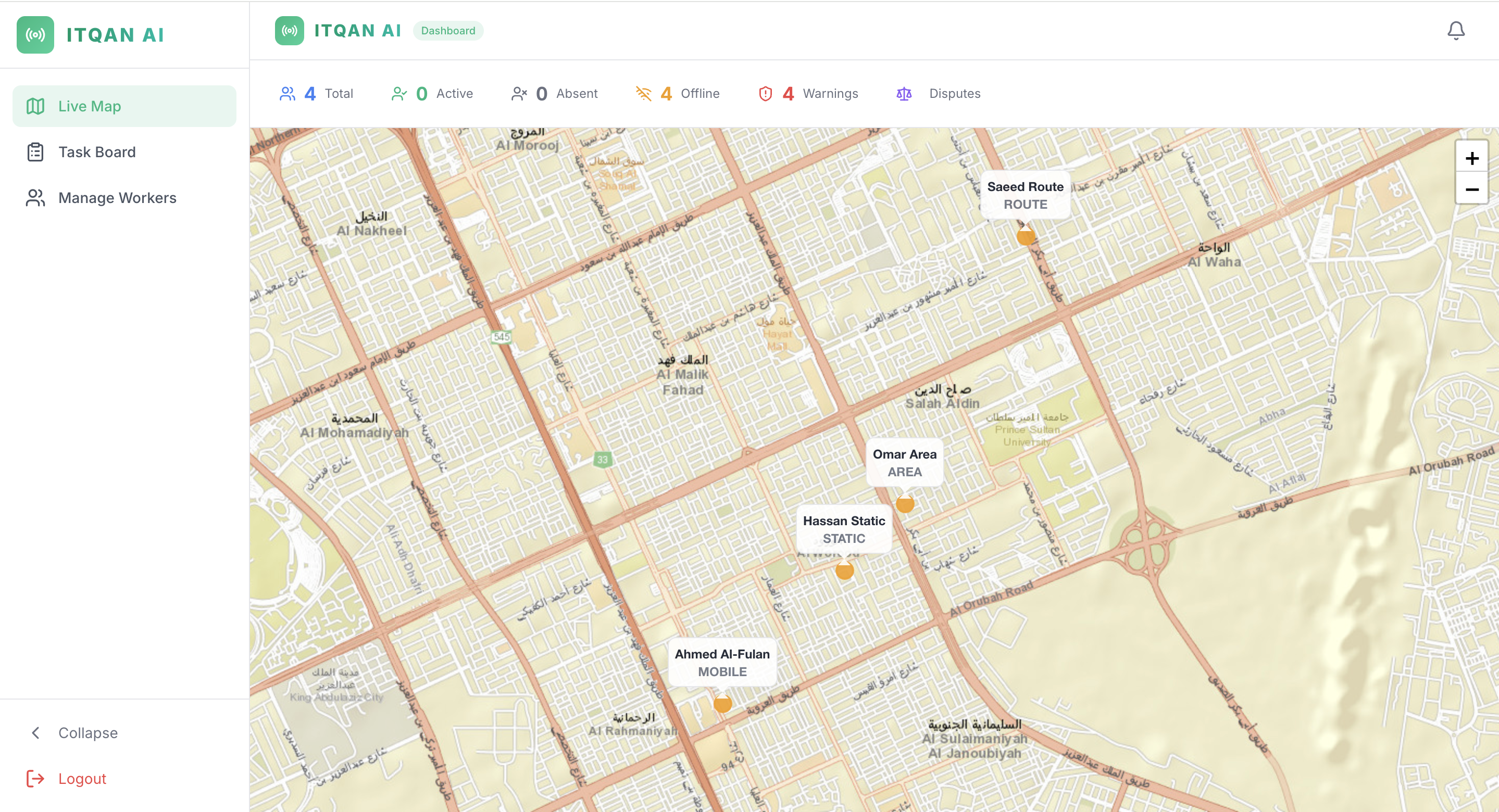 ITQAN AI Dashboard